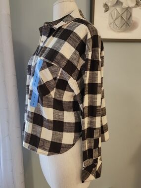 Scotch & Soda Brown and White Buffalo Check Button-Down Shirt